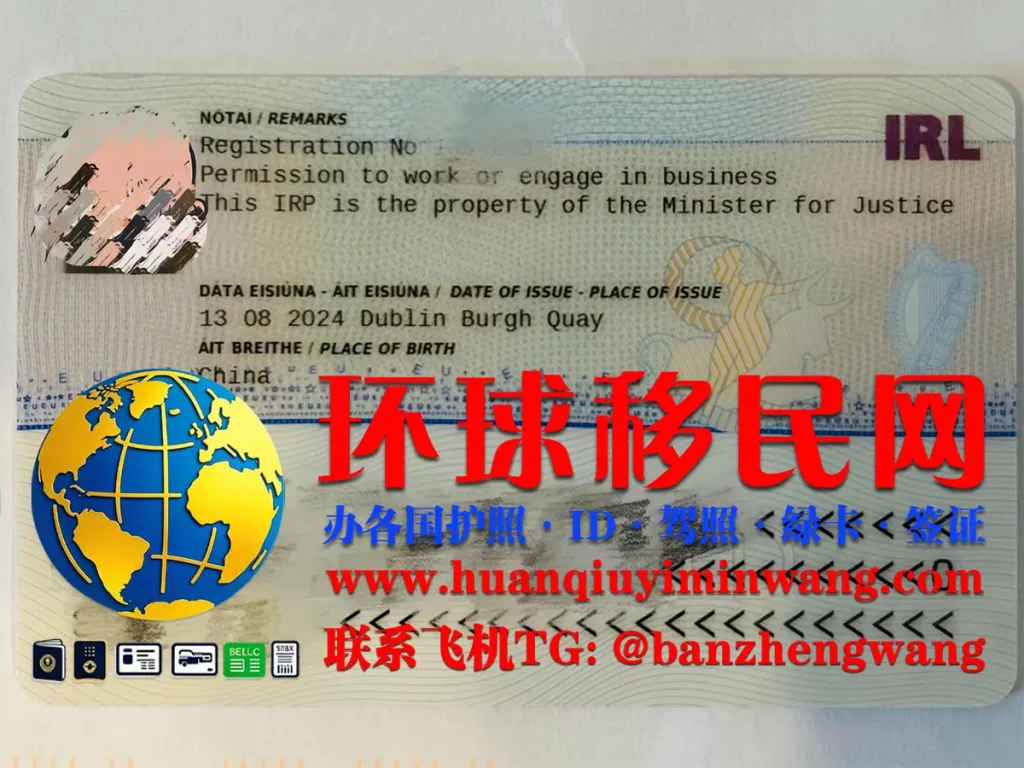 爱尔兰居留卡反面图片