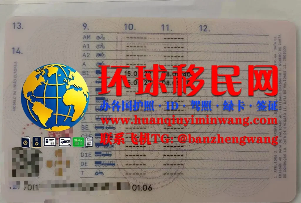 葡萄牙驾驶证反面