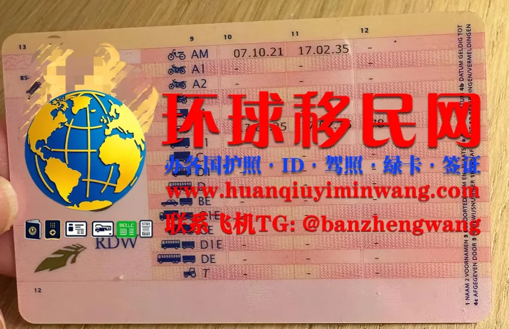 荷兰驾照反面高清图片