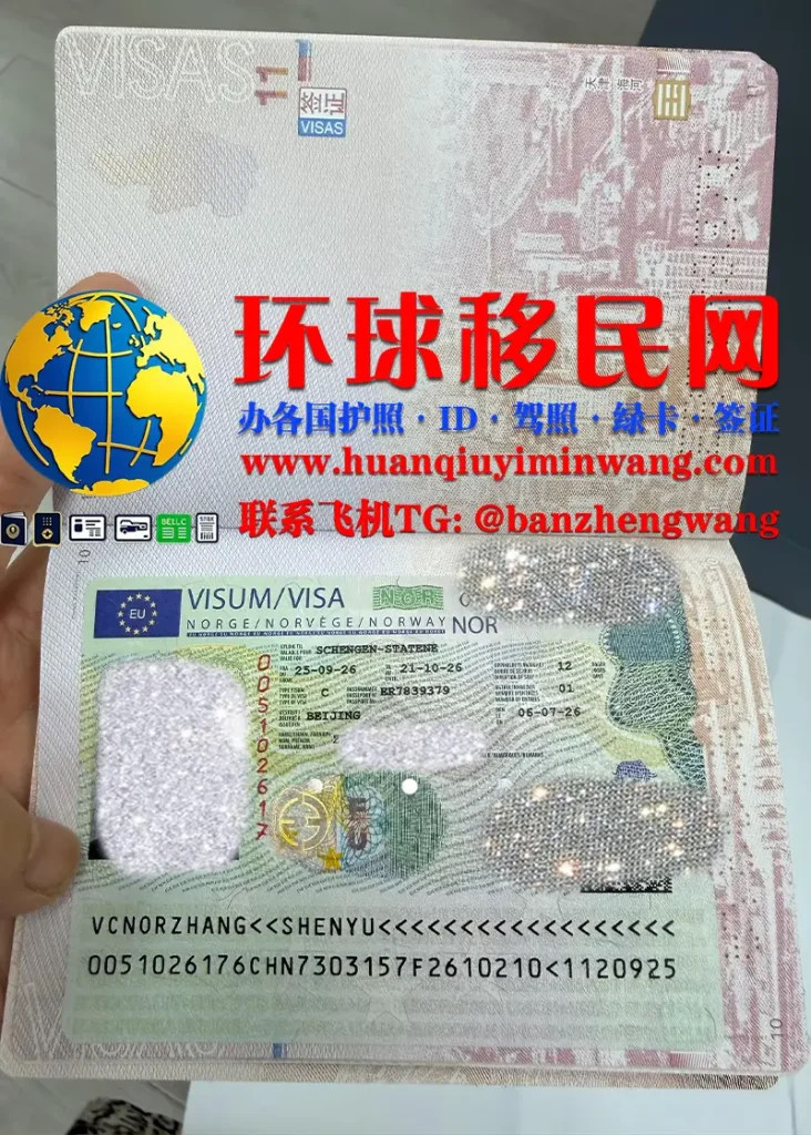 挪威签证样本